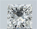 Natural Diamond 1.02 Carats, Princess with  Cut, I Color, VVS1 Clarity and Certified by GIA