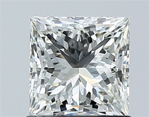 Picture of Natural Diamond 1.02 Carats, Princess with  Cut, I Color, VVS1 Clarity and Certified by GIA