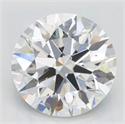 Lab Grown Diamond 2.18 Carats, Round with Excellent Cut, D Color, VVS1 Clarity and Certified by GIA
