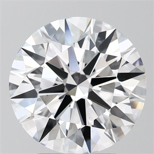 Picture of Lab Grown Diamond 3.55 Carats, Round with Ideal Cut, D Color, VS1 Clarity and Certified by IGI