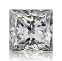 Natural Diamond 0.90 Carats, Princess with  Cut, G Color, SI1 Clarity and Certified by GIA