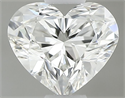 Natural Diamond 0.40 Carats, Heart with  Cut, H Color, IF Clarity and Certified by GIA