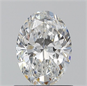 Natural Diamond 0.90 Carats, Oval with  Cut, E Color, SI1 Clarity and Certified by GIA