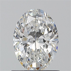Picture of Natural Diamond 0.90 Carats, Oval with  Cut, E Color, SI1 Clarity and Certified by GIA