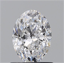 Natural Diamond 0.70 Carats, Oval with  Cut, D Color, VVS2 Clarity and Certified by GIA