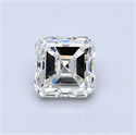 Natural Diamond 0.70 Carats, Asscher with  Cut, I Color, VS1 Clarity and Certified by GIA
