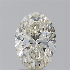Picture of Natural Diamond 1.70 Carats, Oval with  Cut, K Color, VS2 Clarity and Certified by GIA