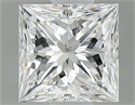 Natural Diamond 0.62 Carats, Princess with  Cut, F Color, SI1 Clarity and Certified by GIA