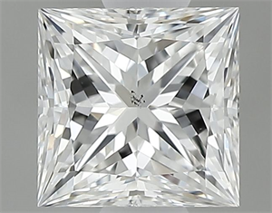 Picture of Natural Diamond 0.62 Carats, Princess with  Cut, F Color, SI1 Clarity and Certified by GIA