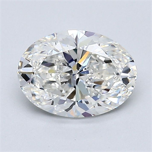 Picture of Natural Diamond 1.30 Carats, Oval with  Cut, F Color, VVS2 Clarity and Certified by GIA