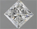 Natural Diamond 0.70 Carats, Princess with  Cut, G Color, VVS2 Clarity and Certified by IGI