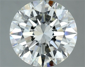 Picture of Natural Diamond 2.50 Carats, Round with Excellent Cut, H Color, VVS1 Clarity and Certified by IGI
