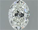Natural Diamond 0.70 Carats, Oval with  Cut, J Color, VS1 Clarity and Certified by IGI