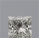 Natural Diamond 0.53 Carats, Princess with  Cut, H Color, VVS1 Clarity and Certified by IGI