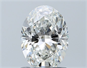Natural Diamond 0.91 Carats, Oval with  Cut, H Color, VS1 Clarity and Certified by GIA