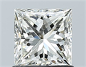 Natural Diamond 1.00 Carats, Princess with  Cut, I Color, VVS2 Clarity and Certified by IGI