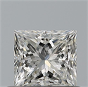 Natural Diamond 0.50 Carats, Princess with  Cut, G Color, IF Clarity and Certified by IGI