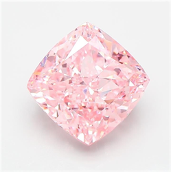Picture of Lab Grown Diamond 4.60 Carats, CUSHION MODIFIED with  Cut, Fancy Vivid Pink Color, VVS2 Clarity and Certified by IGI