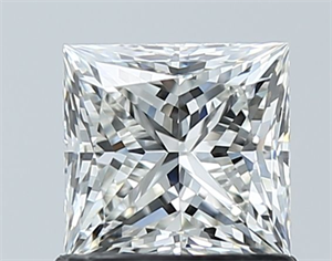 Picture of Natural Diamond 1.01 Carats, Princess with  Cut, H Color, VS2 Clarity and Certified by GIA