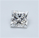 Natural Diamond 0.70 Carats, Princess with  Cut, E Color, VVS2 Clarity and Certified by GIA