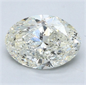 Natural Diamond 1.50 Carats, Oval with  Cut, K Color, SI2 Clarity and Certified by GIA