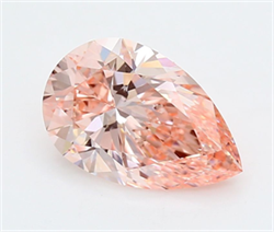 Picture of Lab Grown Diamond 2.52 Carats, Pear with  Cut, Fancy Vivid Pink Color, VVS2 Clarity and Certified by IGI
