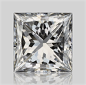 Natural Diamond 0.32 Carats, Princess with  Cut, D Color, VS2 Clarity and Certified by GIA