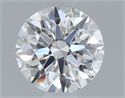 Natural Diamond 0.73 Carats, Round with Excellent Cut, D Color, VS2 Clarity and Certified by GIA