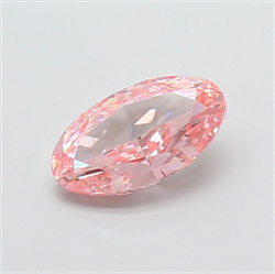 Picture of Lab Grown Diamond 1.52 Carats, Oval with  Cut, Fancy Vivid Pink Color, VS1 Clarity and Certified by IGI
