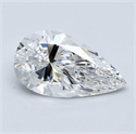 Natural Diamond 2.53 Carats, Pear with  Cut, E Color, VVS2 Clarity and Certified by GIA
