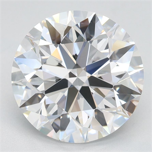 Picture of Lab Grown Diamond 3.01 Carats, Round with Ideal Cut, D Color, IF Clarity and Certified by IGI