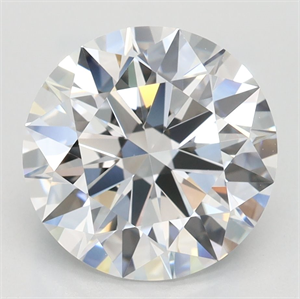 Picture of Lab Grown Diamond 3.02 Carats, Round with Ideal Cut, D Color, IF Clarity and Certified by IGI