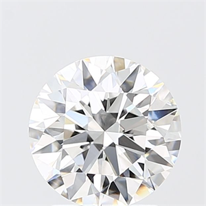 Picture of Lab Grown Diamond 2.09 Carats, Round with Ideal Cut, E Color, IF Clarity and Certified by IGI
