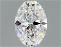 Natural Diamond 0.90 Carats, Oval with  Cut, D Color, VVS1 Clarity and Certified by GIA