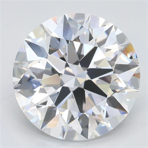 Picture of Lab Grown Diamond 3.88 Carats, Round with Excellent Cut, D Color, FL Clarity and Certified by GIA