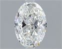 Natural Diamond 0.40 Carats, Oval with  Cut, F Color, VS2 Clarity and Certified by GIA