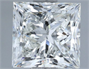 Natural Diamond 1.70 Carats, Princess with  Cut, H Color, VS1 Clarity and Certified by IGI