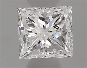 Picture of Natural Diamond 0.35 Carats, Princess with  Cut, E Color, SI1 Clarity and Certified by GIA