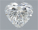 Natural Diamond 0.50 Carats, Heart with  Cut, I Color, VS2 Clarity and Certified by GIA