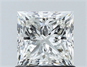 Natural Diamond 1.01 Carats, Princess with  Cut, H Color, IF Clarity and Certified by GIA
