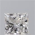Natural Diamond 0.72 Carats, Princess with  Cut, E Color, SI1 Clarity and Certified by GIA
