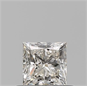Natural Diamond 0.52 Carats, Princess with  Cut, J Color, VVS1 Clarity and Certified by GIA