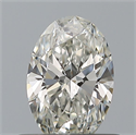 Natural Diamond 0.51 Carats, Oval with  Cut, I Color, IF Clarity and Certified by GIA
