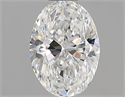 Natural Diamond 0.80 Carats, Oval with  Cut, F Color, VS2 Clarity and Certified by GIA