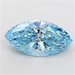 Picture of Lab Grown Diamond 3.02 Carats, Marquise with  Cut, Fancy Vivid Blue Color, VS2 Clarity and Certified by IGI