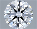 Lab Grown Diamond 1.02 Carats, Round with Ideal Cut, D Color, VVS1 Clarity and Certified by IGI