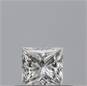 Natural Diamond 0.23 Carats, Princess with  Cut, D Color, VS1 Clarity and Certified by GIA