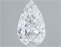 Diamante Natural 1.86 quilates, De pera , Color D, claridad VVS1 y certificado GIA