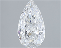 Diamante Natural 1.86 quilates, De pera , Color D, claridad VVS1 y certificado GIA