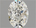 Natural Diamond 0.90 Carats, Oval with  Cut, H Color, SI1 Clarity and Certified by GIA
